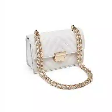 老人头 小香风菱格气质简约时尚 合成革 单肩包 女款 多色