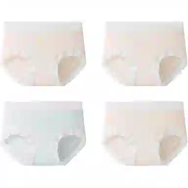 欧迪芬 桑蚕丝抑菌莫代尔简约三角中腰内裤 女款 组合装