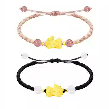 【到手2件|貔貅套装】 饰伴 招财纳福吞金兽可爱貔貅宝宝精致小众好运手饰 织物 手绳 男女同款情侣款