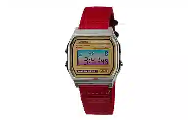 Casio A158WEA-9 Redline Gold