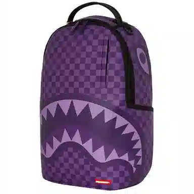 SPRAYGROUND sg Shark Logo Checkered Backpack Purple