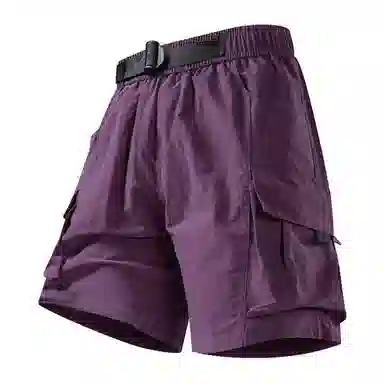 稻草人 工装薄款美式潮牌外穿运动五分休闲短裤 男女同款