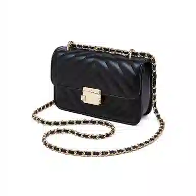 老人头 小香风菱格气质简约时尚 合成革 单肩包 女款 多色