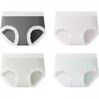欧迪芬 桑蚕丝抑菌莫代尔简约三角中腰内裤 女款 组合装