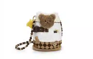 DIOR 811 Bear Coffee Shop Bucket Bag