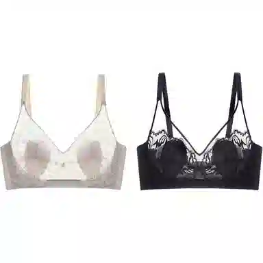 欧迪芬 超薄款大胸显小收副乳纯色文胸 女款