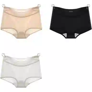 欧迪芬 冰丝超薄抗菌简约中腰内裤 女款 组合装