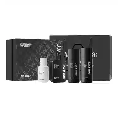 爵威尔 男士温泉水乳洁面玩酷护肤礼盒 控油除螨清洁补水水润清爽保湿油肌专研 温泉水乳+除螨洗面奶+香水/素颜霜/面霜