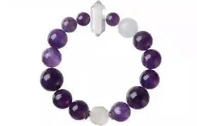 石头记 九紫离火能量加持 时来运转磁场梦幻 转运来财气质百搭  #好运天然 紫水晶 手串 女款