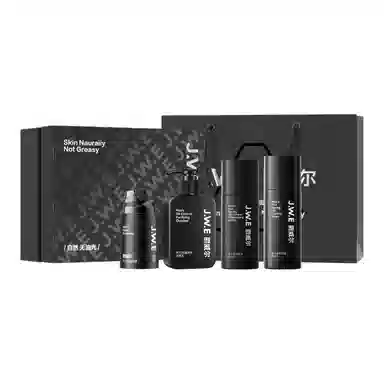 爵威尔 男士温泉水乳洁面玩酷护肤礼盒 控油除螨清洁补水水润清爽保湿油肌专研 温泉水乳+除螨洗面奶+香水/素颜霜/面霜