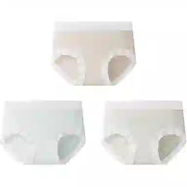 欧迪芬 桑蚕丝抑菌莫代尔简约三角中腰内裤 女款 组合装