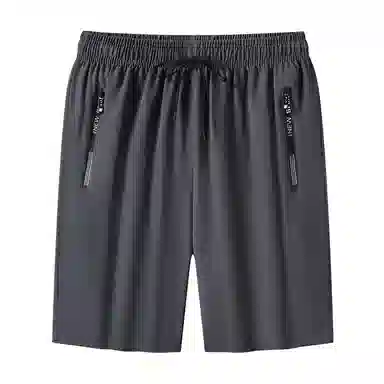 沐诚阳译 夏季冰爽凉感四面弹外穿五分裤休闲大裤衩速干沙滩裤运动短裤 男款