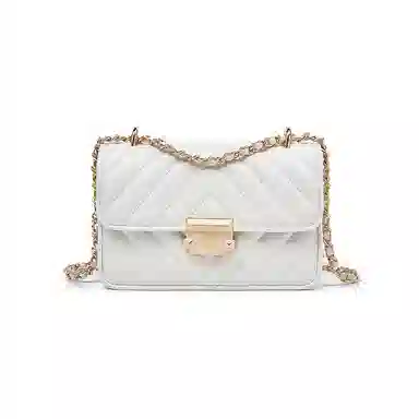 老人头 小香风菱格气质简约时尚 合成革 单肩包 女款 多色