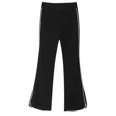 兰缪 高腰显瘦大码夏拼接小个子开叉微喇叭设计休闲短裤 女款