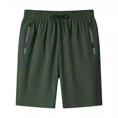 沐诚阳译 夏季冰爽凉感四面弹外穿五分裤休闲大裤衩速干沙滩裤运动短裤 男款