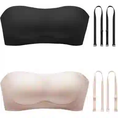 欧迪芬 无肩带防滑聚拢纯色文胸 女款