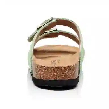 果洛菲 软木拖时尚外穿一字拖鞋 男女同款 绿色