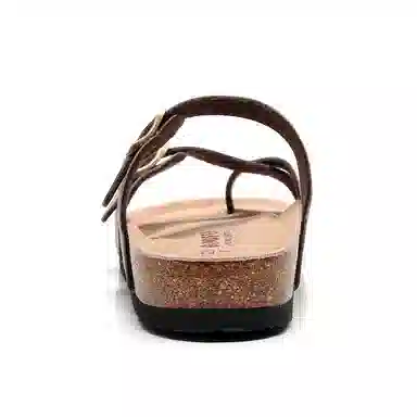 果洛菲 软木拖时尚百搭平底套趾沙滩鞋夹脚勃肯鞋外穿拖鞋 男女同款