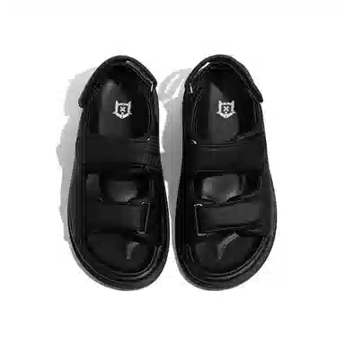 老喵 简约舒适百搭 露趾交叉带 一字带凉鞋 女款