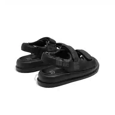 老喵 简约舒适百搭 露趾交叉带 一字带凉鞋 女款