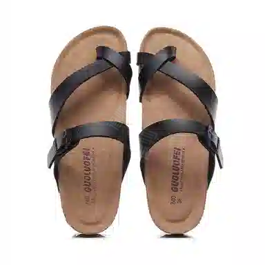 果洛菲 韩版时尚凉鞋百搭夹角外穿套趾学生 防滑人字拖鞋 男女同款