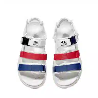 迈乐森 厚底增高 沙滩凉鞋 男女同款 法式白