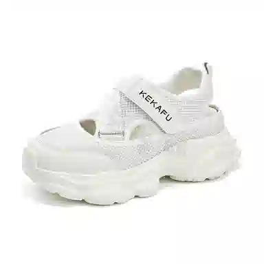 珂卡芙 牛皮革 时尚简约运动百搭镂空舒适 沙滩凉鞋 女款