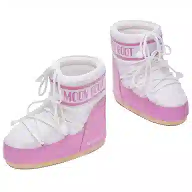Moon Boot Icon Lace-Up Pink White