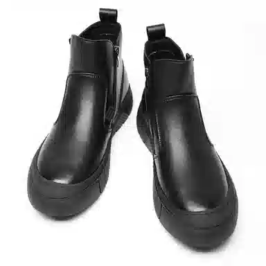 罗蒙 牛剖层革 百搭时尚 短靴 男款