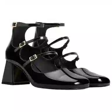 CHARLESKEITH ck PU 6.2cm WhiteBlack Patent