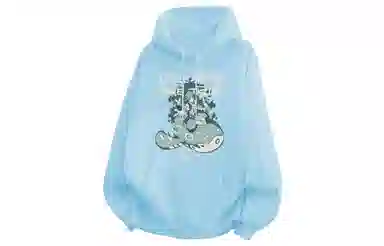 王者荣耀 美式高街字母人物落肩款宽松舒适透气学生党青少年百搭时尚连帽卫衣 庄周款 男女同款