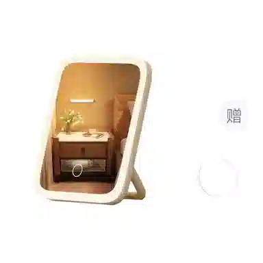 吉圣瑞 化妆镜子带灯镜子补光桌面梳妆镜充电镜子