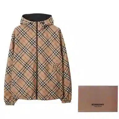Burberry Equestrian Logo Check Hooded Jacket