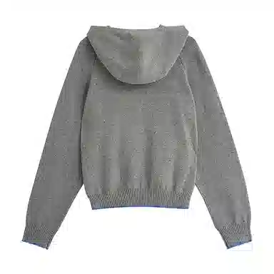 茵曼 休闲通勤宽松彩点连帽针织衫 女款