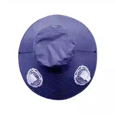 图涂丫 升级风扇帽风力超强大帽檐全脸防晒工地遮阳帽农用 涤纶 渔夫帽 男女同款情侣款