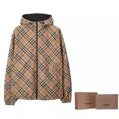 Burberry Equestrian Logo Check Hooded Jacket
