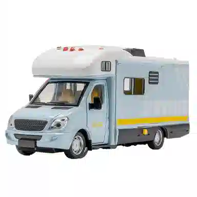 格薇拉 仿真露营房车合金车 玩具带声光 成品模型