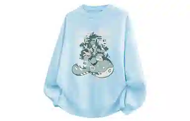 王者荣耀 卡通英雄形象英文字母美式高街落肩款宽松舒适透气帅帅青少年无性别百搭时尚潮流圆领卫衣 庄周款 男女同款