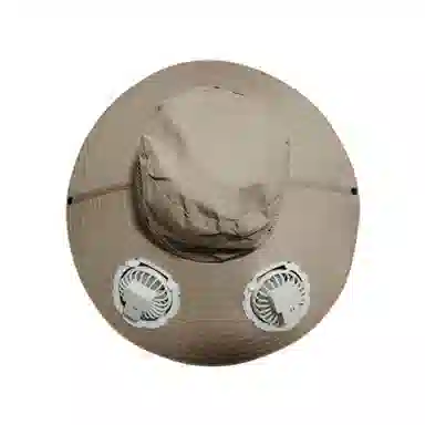 图涂丫 升级风扇帽风力超强大帽檐全脸防晒工地遮阳帽农用 涤纶 渔夫帽 男女同款情侣款