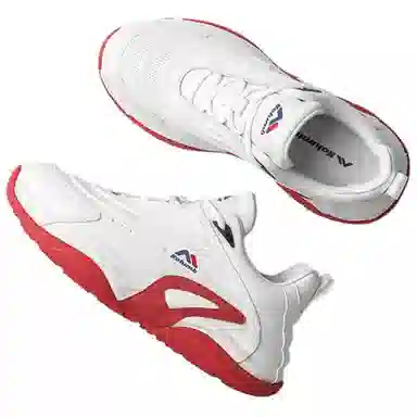 哥仑步 头层牛皮 舒适百搭 防滑透气 低帮 老爹鞋 男款 白红