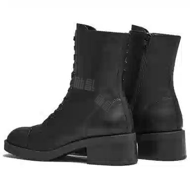 他她 时尚潮流休闲百搭 马丁靴 女款 黑色