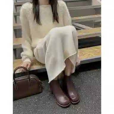 子骁 羊皮 百搭通勤潮流 短靴 女款