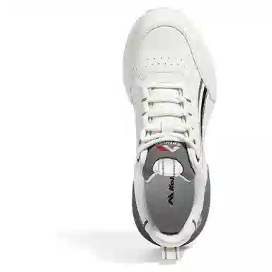 哥仑步 头层牛皮 简约舒适 时尚百搭 防滑透气轻便 低帮 生活休闲鞋 男款 白灰