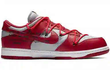 Off-White x Nike Dunk Low LTHR Red