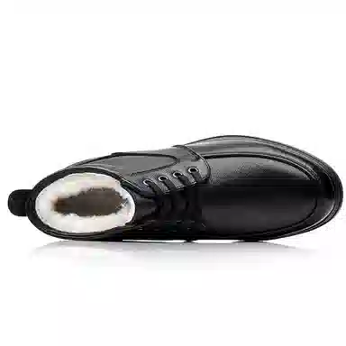 Poitulas Men's Leather Ankle Boots Black