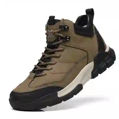 木林森 二层牛皮 保暖 潮流百搭户外 及踝 雪地靴 男款