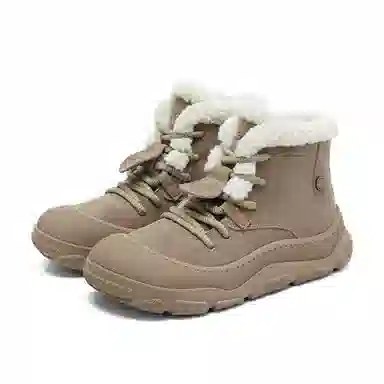 珂卡芙 美拉德潮流时尚复古百搭加绒厚底 短筒 雪地靴 女款