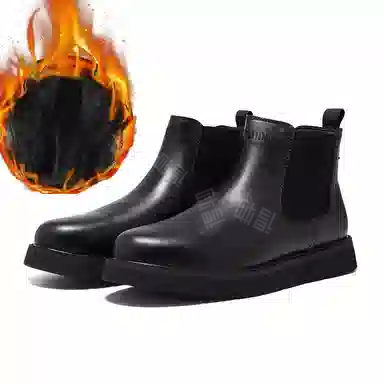 敦奴 超纤皮 经典简约 百搭时尚 短筒 切尔西靴 男款