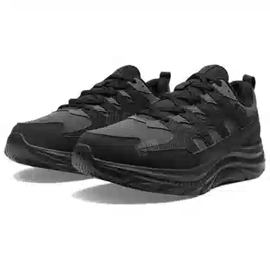 特步 时尚舒适防滑包裹性轻便 低帮 休闲跑步鞋 男款 黑灰
