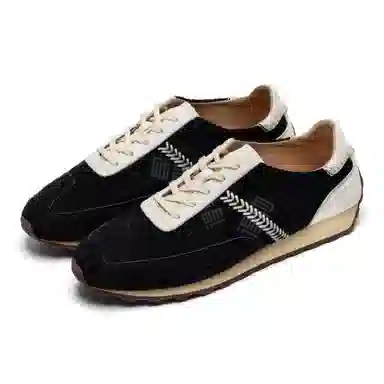 Foot Industry Mid-Top Retro Running Shoes Charcoal Grey